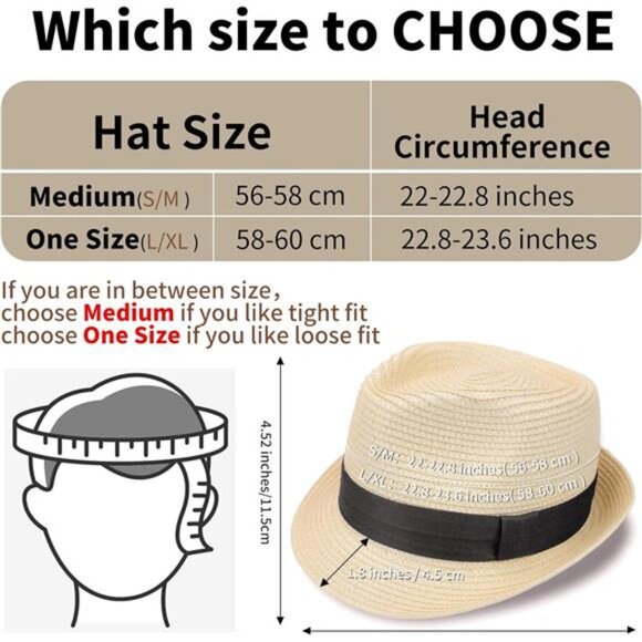 Packable Straw Fedora Hat – UPF 50+ Summer Trilby for Women & Men main image 4